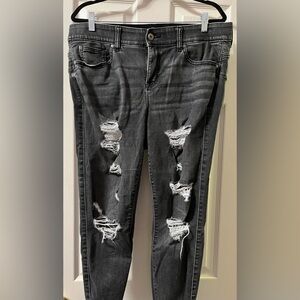 Torrid Black Ripped Stretch Jeans - 16R